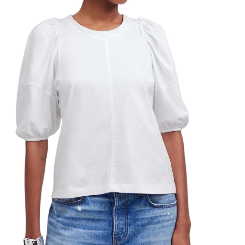 NWD Madewell Puff Sleeve Tee White Size XXS